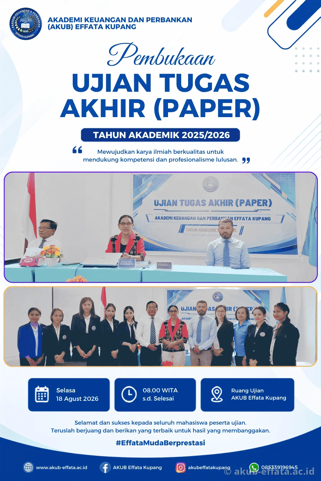 Pembukaan Ujian Tugas Akhir (Paper) Tahun Akademik 2025/2026